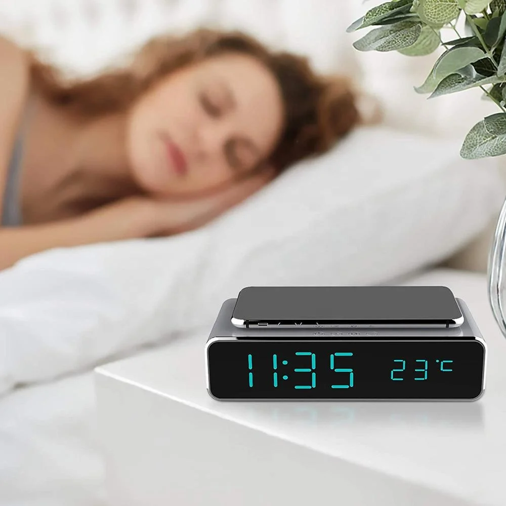 
BlitzblueTemperature display Smart Phone Charging Alarm Clock Wireless Charger 