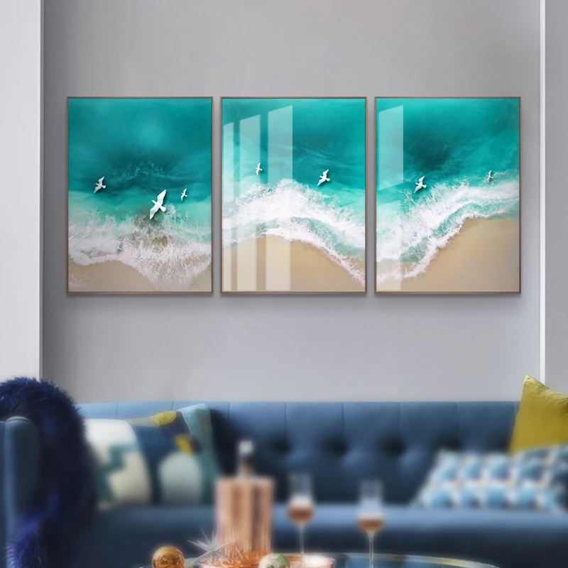 

Relife 3pieces sea series pour painting glass painting home room decor decorations for home luxury home decor