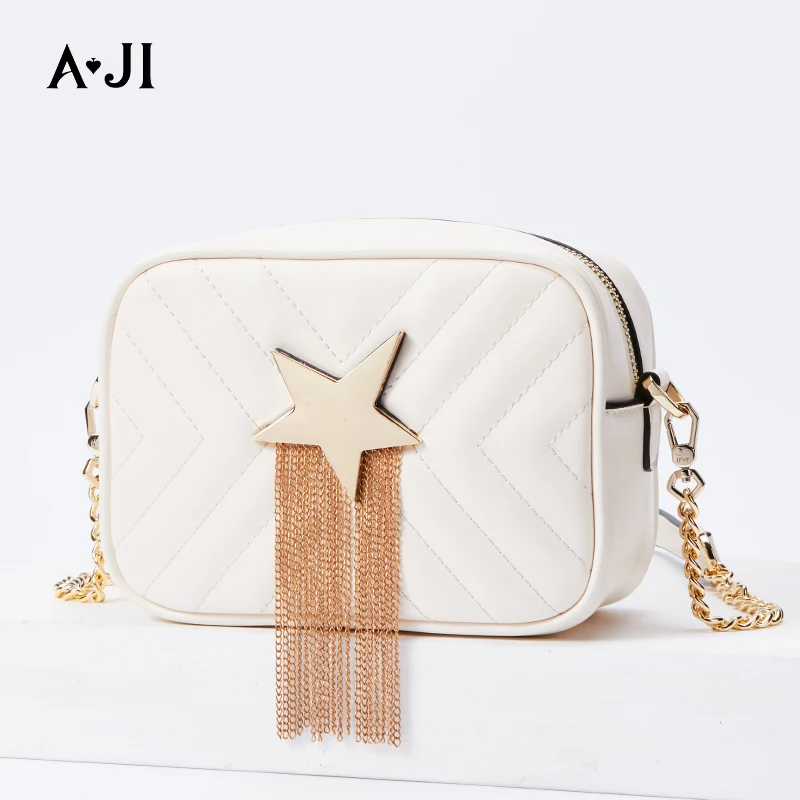 

AJI elegance shoulder bag for women guangzhou manufacture jelly purse bags with tassle stylish lady handbags for women crossbody