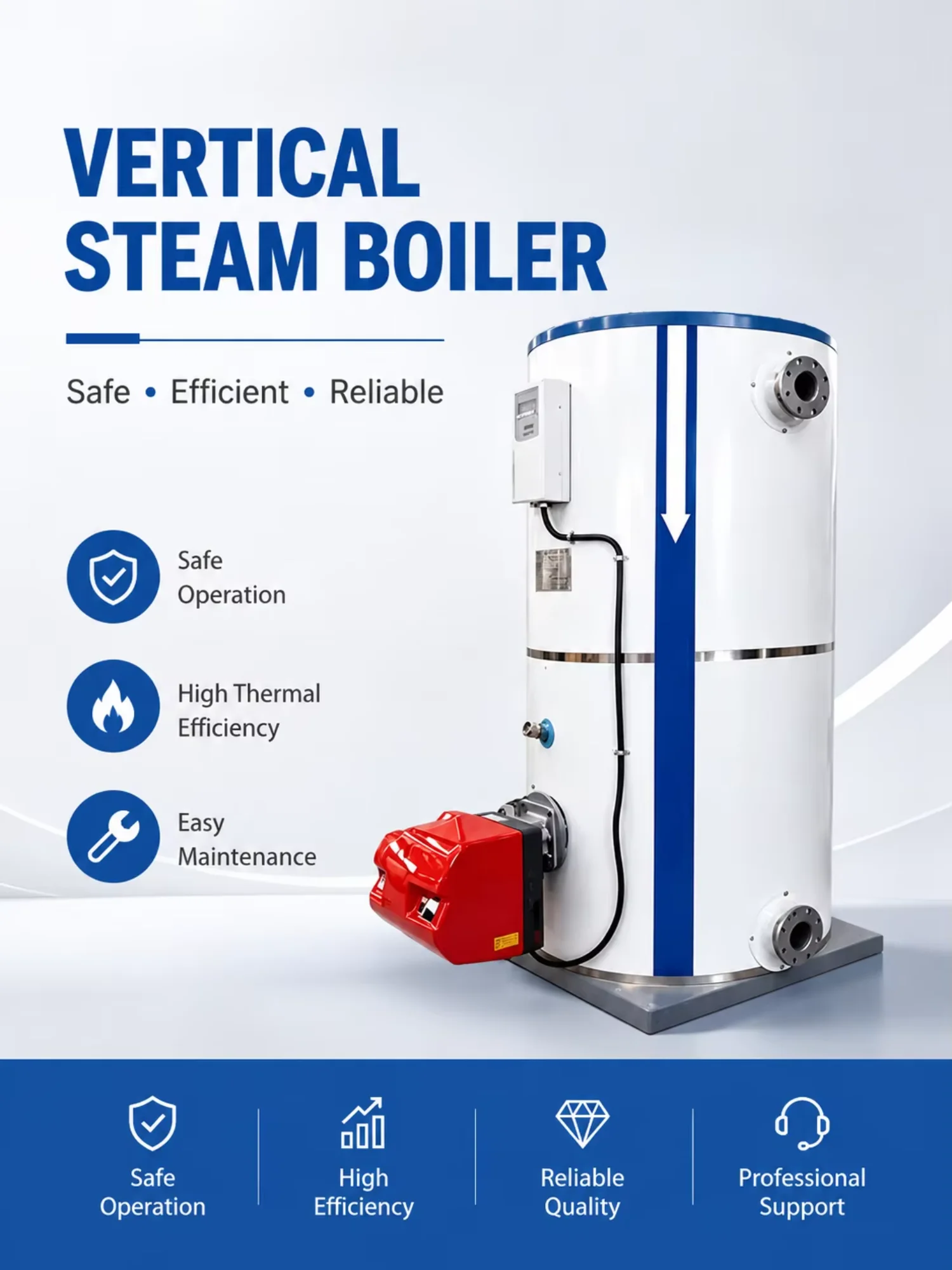 Steam Generator, 500kg, Stainless, Steel, u0026 - detail 2