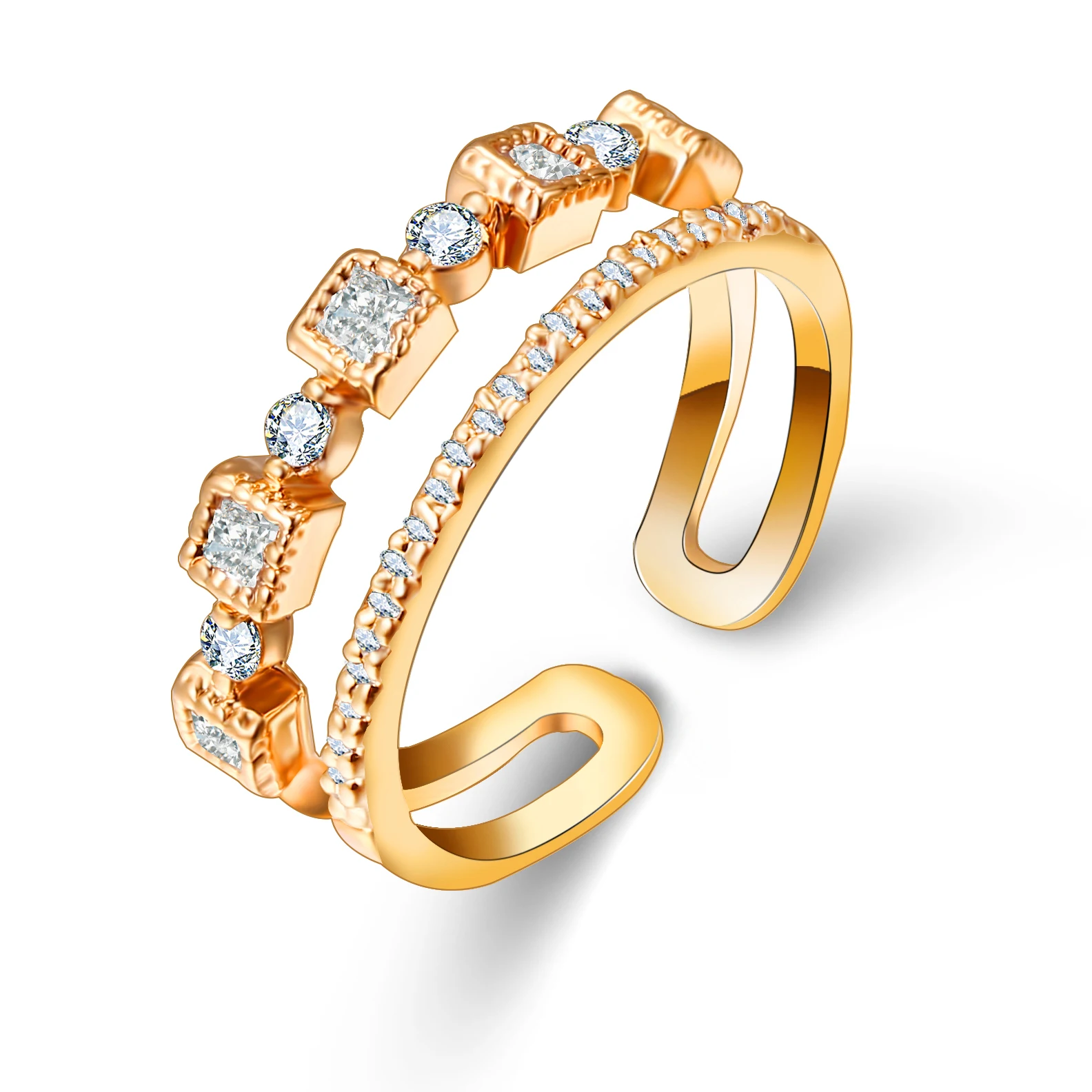 

5002151 Hand rings set fashion accessories Tianyu Gems 10k 14k 18k White Gold 1.15ct 6.8MM DEF VVS Moissanite Diamond Ring