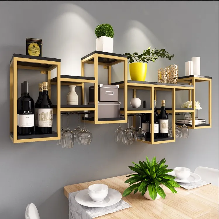 Household Wall Mounted Metal Bookcase Dividers Rack Corner Wall Shelf