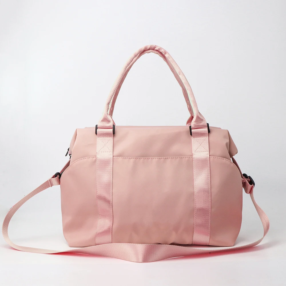 

wholesale mommy's handbags custom ladies purses and Duffle nylon private label Women overnight Bag girls pink carry-on Mummy bag