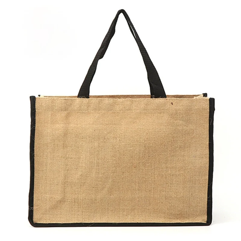 

Color Printing Advertising Gifts Pure Cotton Linen Cloth Bag Customized Environmental Protection Shopping Portable Jute Bag