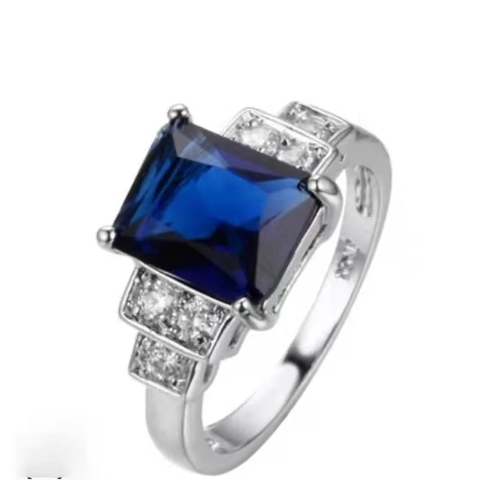 

princess cut cz 3 stone sterling silver anniversary ring