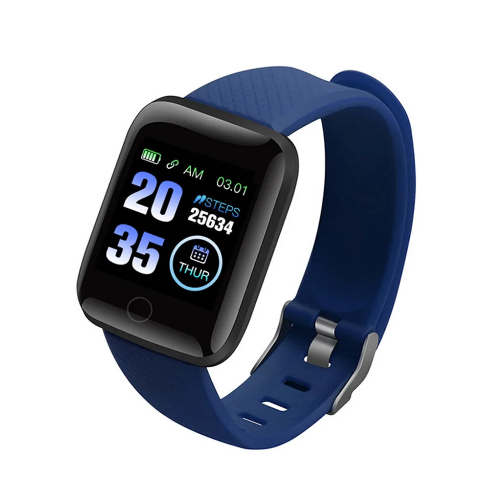 

D13 Smart Watch 116s Men Women For Android IOS phone Waterproof Heart Rate Tracker Blood Pressure Sport Smartwatch 116Plus, Black / blue / red / purple / green