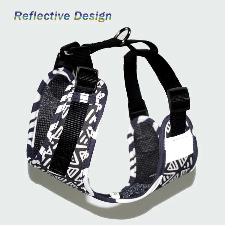 Wholesale Custom Fashion Dog Harness Neoprene Fabric Printed Soft