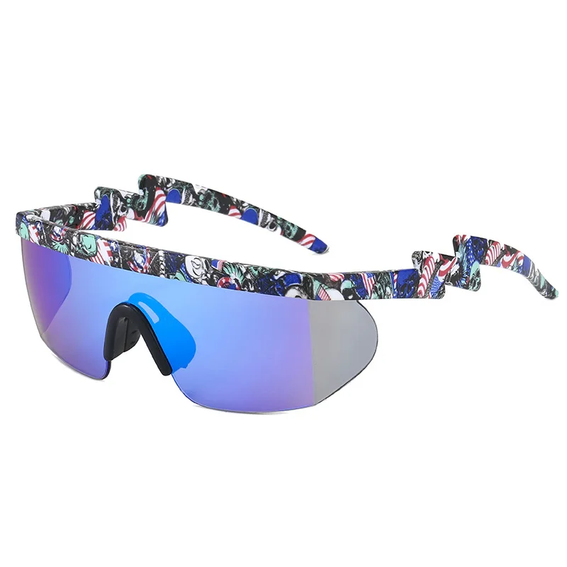 

NWOGLSS 19102 Fashion PC One Piece Lightning Legs Outdoor Sports Sunglasses 2021