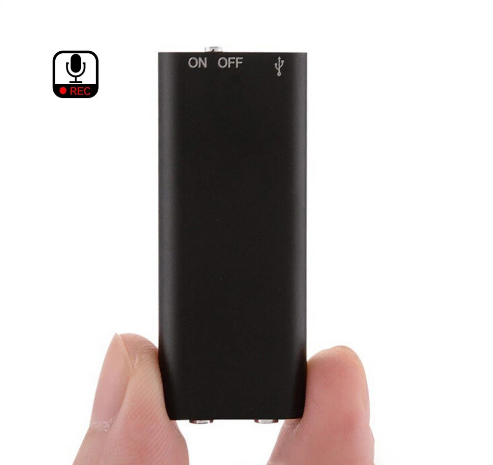 

3.5mm Jack MP3 Player Voice Recording Device, 8GB 16GB 32GB USB Mini Digital Voice Recorder, Black