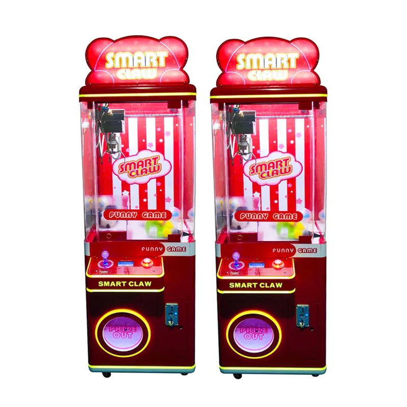 

Indoor game center equipment mini cube crane claw machine, Red