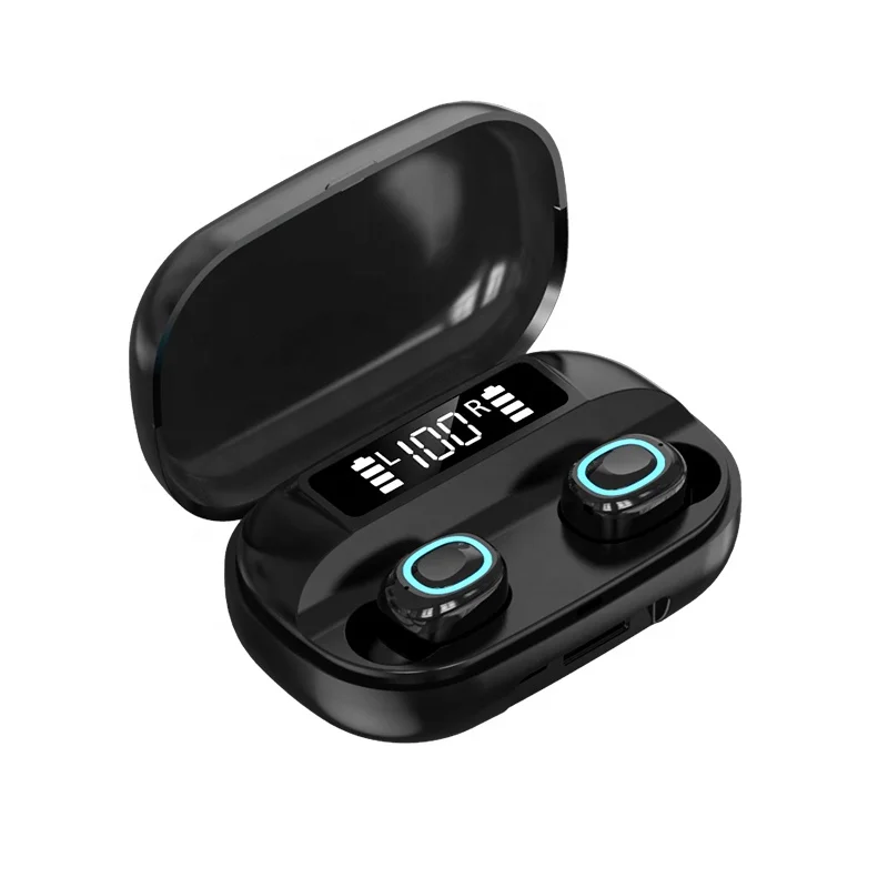

LED display Beat True Wireless Noise Cancelling Earbuds Tws Earphone For Studio Buds With Charging Case, White black blue