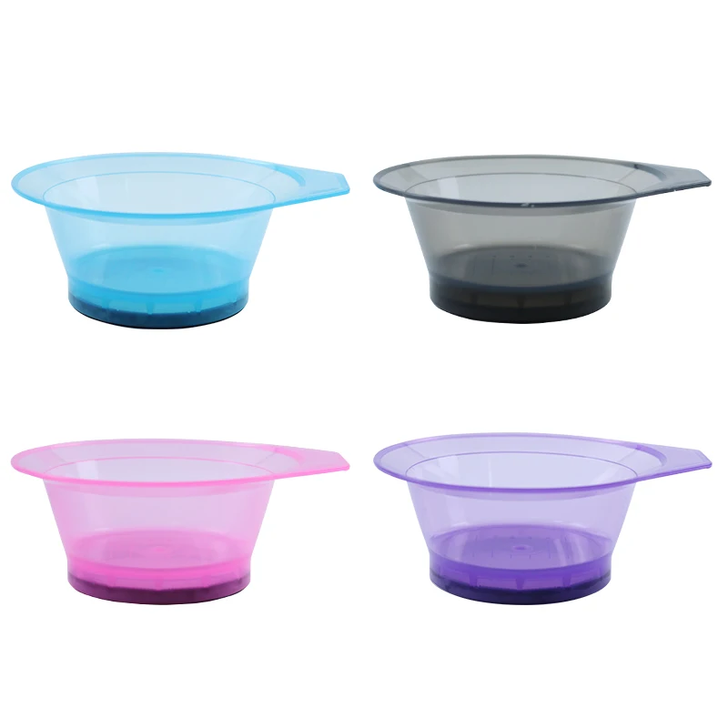 MJ 4 Transparent Colors Big Size 200ML Hair Tint Bowl Hair Coloring Bowl Coloring Dyeing Mixing Bowl, Customized color