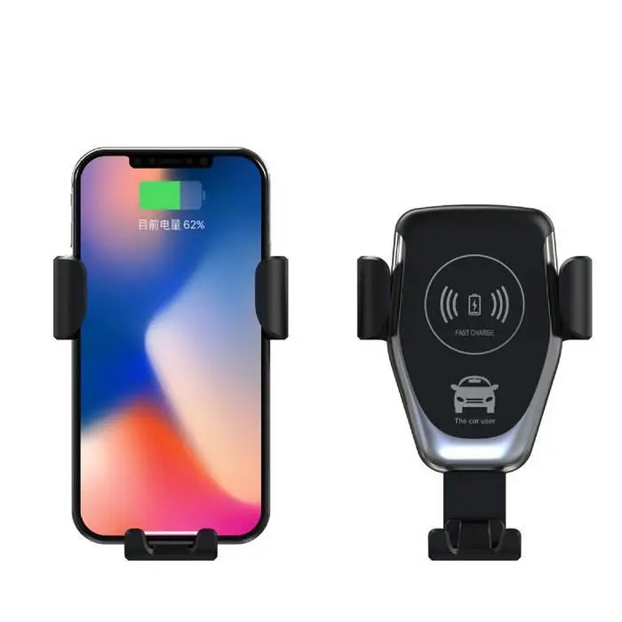 

Fast Charging Universal 10W Qi Wireless Air Vent Mount Q12 Car mobile Phone charger Holder for iPhone X/Xs XR 11 pro max, Black white