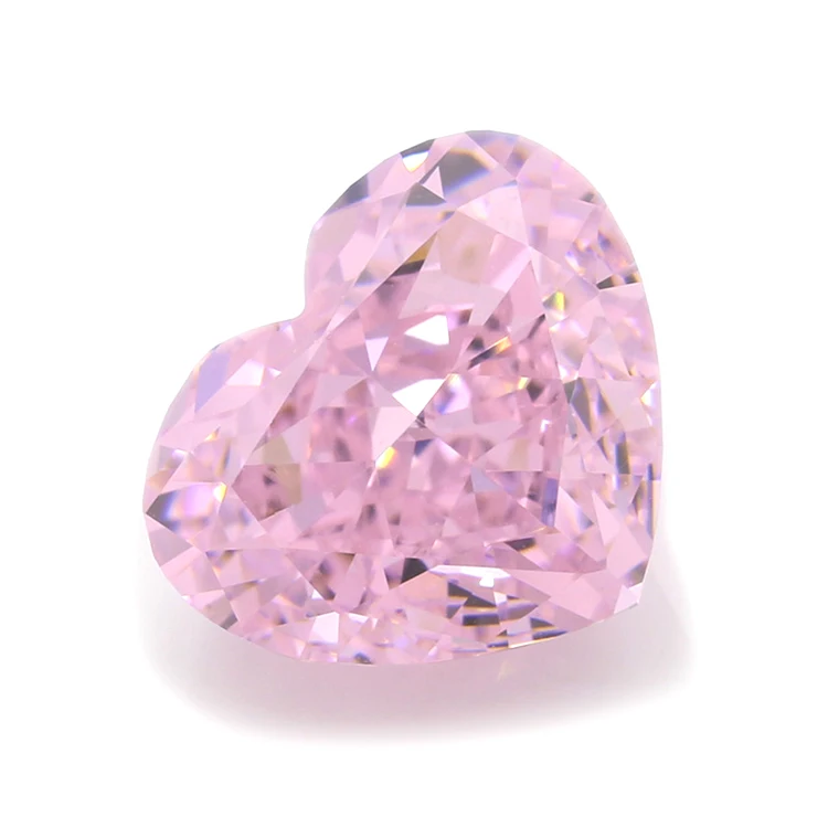

3A to 5A Iced cut Synthetic cubic zirconia wholesale Pink color Heart shape 6x6mm 8x8mm loose cz stones, White, pink, yellow, garnet, etc