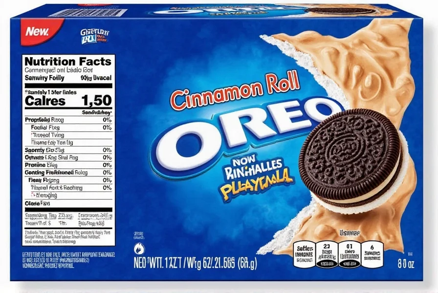 Close-up photograph of cinnamon roll oreos showing the cinnamon swirl pattern in the cream filling and textured wafer cookies