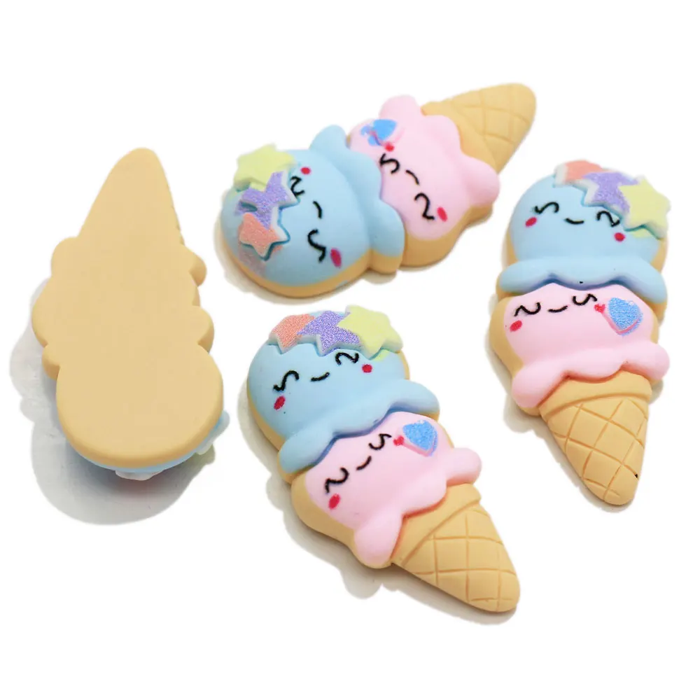 

Cheap Kawaii IceCream Cabochons Miniature Food Cabs Resin Slime Charms Planar Resin Cabochons Jewelry Pendants DIY