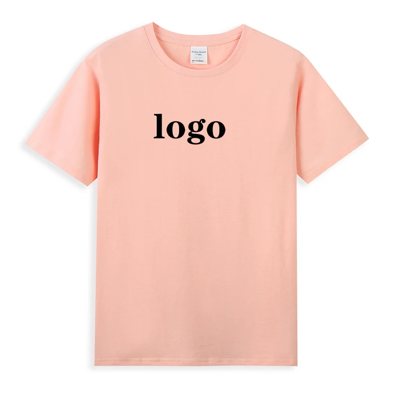 

O neck Short sleeve 100% cotton soft logo text custom printing/embroidery t shirt unisex