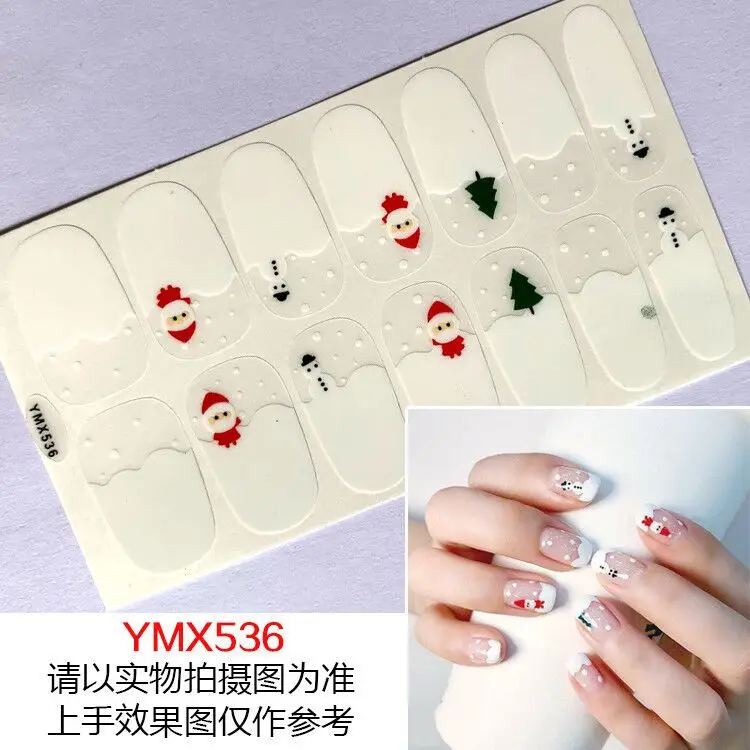 

Christmas Series 3d Adhesive Nail Stickers Decorations Snowman Boots Tress Designs Nail Beauty Stickers