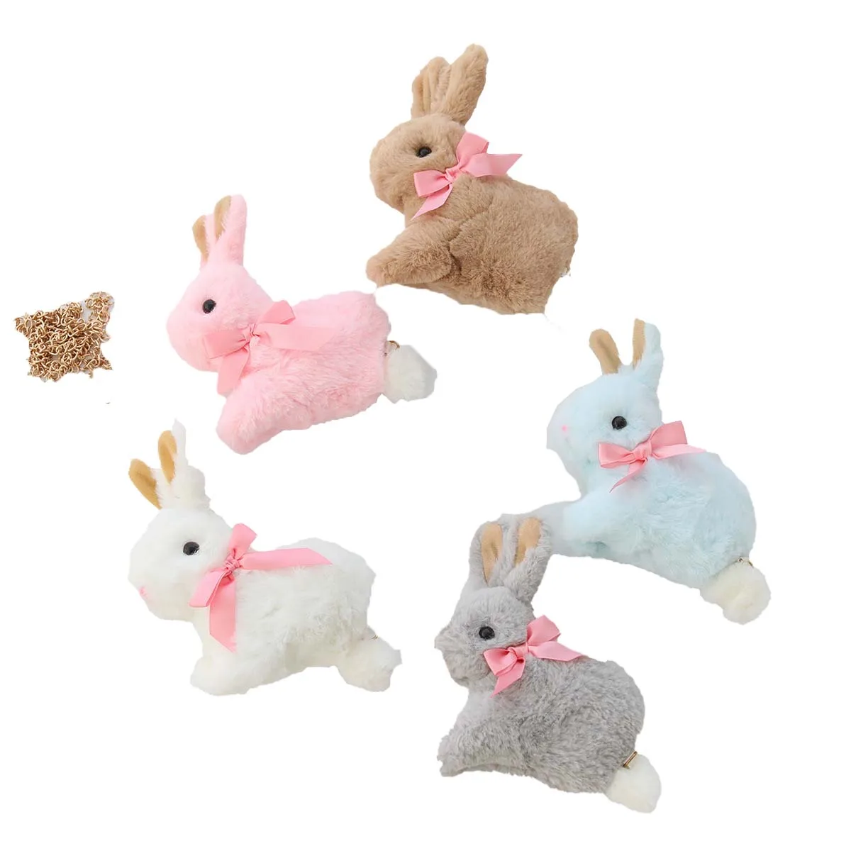 

Girly heart Japanese lolita cute bunny one-shoulder diagonal plush chain coin purse