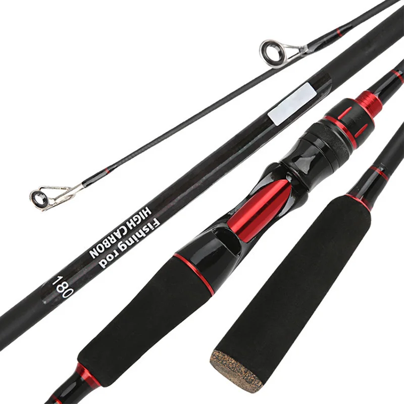 

Amazon hot sale fishing rod carbon fiber 180cm/210cm/240cm M action rod fishing carbon spinning/casting fishing rod for big fish