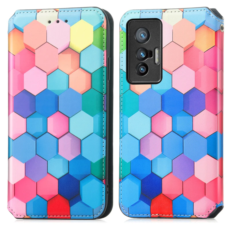 

Wholesale Fashion Style For Vivo Y50 Y17 Painted Flip Leather Case for Vivo Y3 Y70T with Magnetic Closure