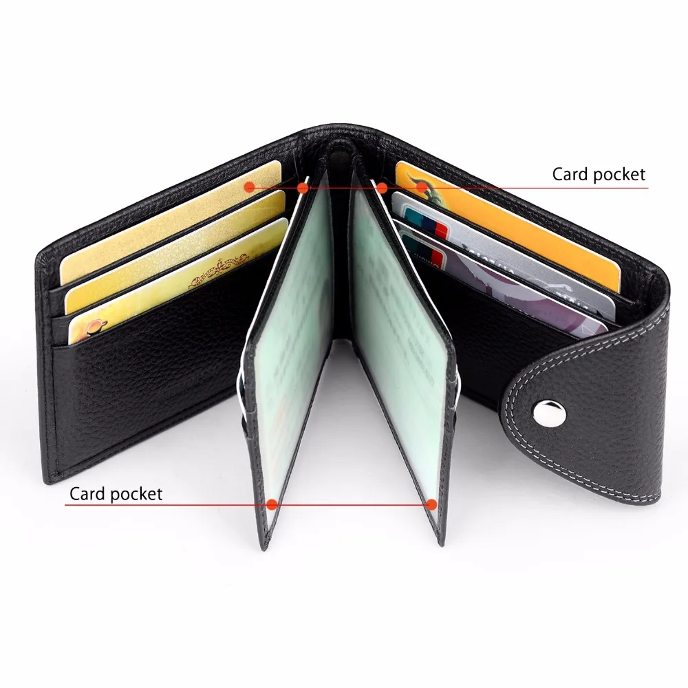 

Williampolo Wallets Men Genuine Leather Business Clutch Bag 2018 Male Purse Bifold Money Clamp Credit Card Case Cash Clip Wallet