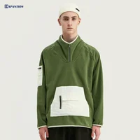 

EXP Fashion Brand Winter Polar Fleece Sweatshirt High Street Stand Collar Patchwork Couple Sweatshirt