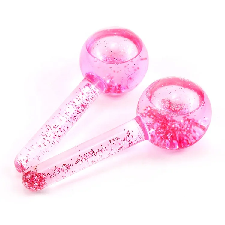 

wholesale custom shimmer with glitters beauty cooling magic ice globes for face, Blue,green,pink, white