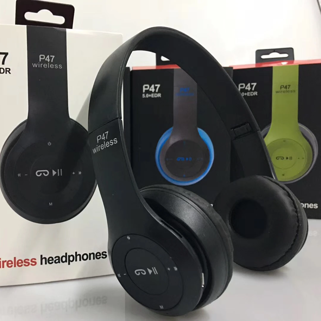 

P47 Cheap Price Wireless Headphones high performance-price ratio headphones easy carry wireless headphone With Radio SD Card BT, Multicolour