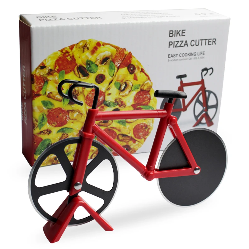 

2021 New Design stainless steel Pizza Cutter Knife Tools Bike Pizza Knife