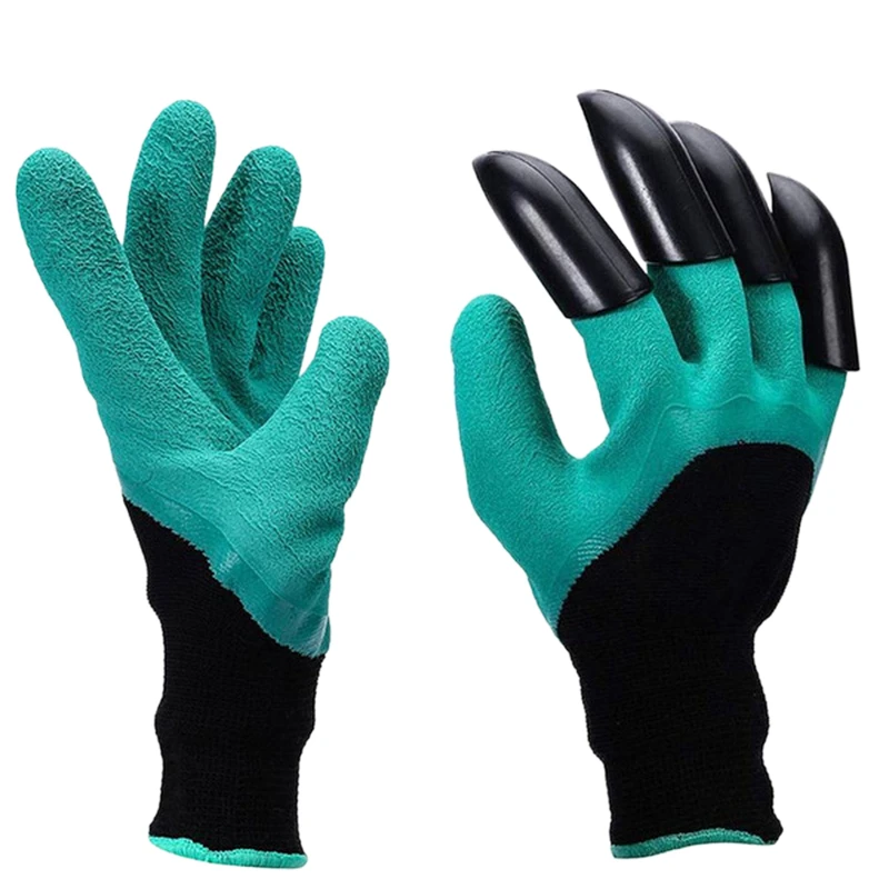 

Garden Gloves with Claws for Digging Waterproof Gardening Tools for Digging Planting Weeding Gift for Women and Men, Green/purple/coffee