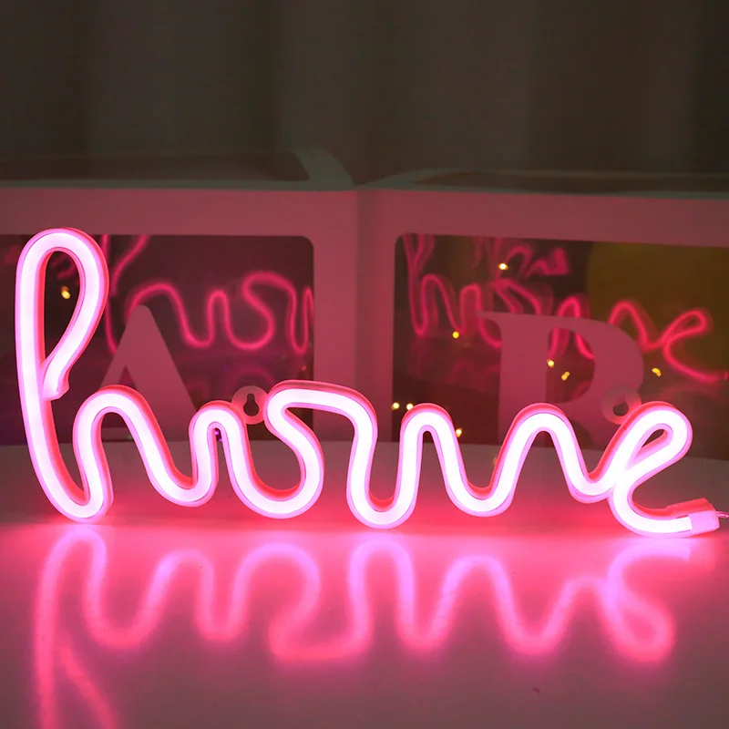 LED Neon Lights Wedding Bar Decoration Battery USB Powered Stylised Lights Lamp Alphabet Light up Sign Party