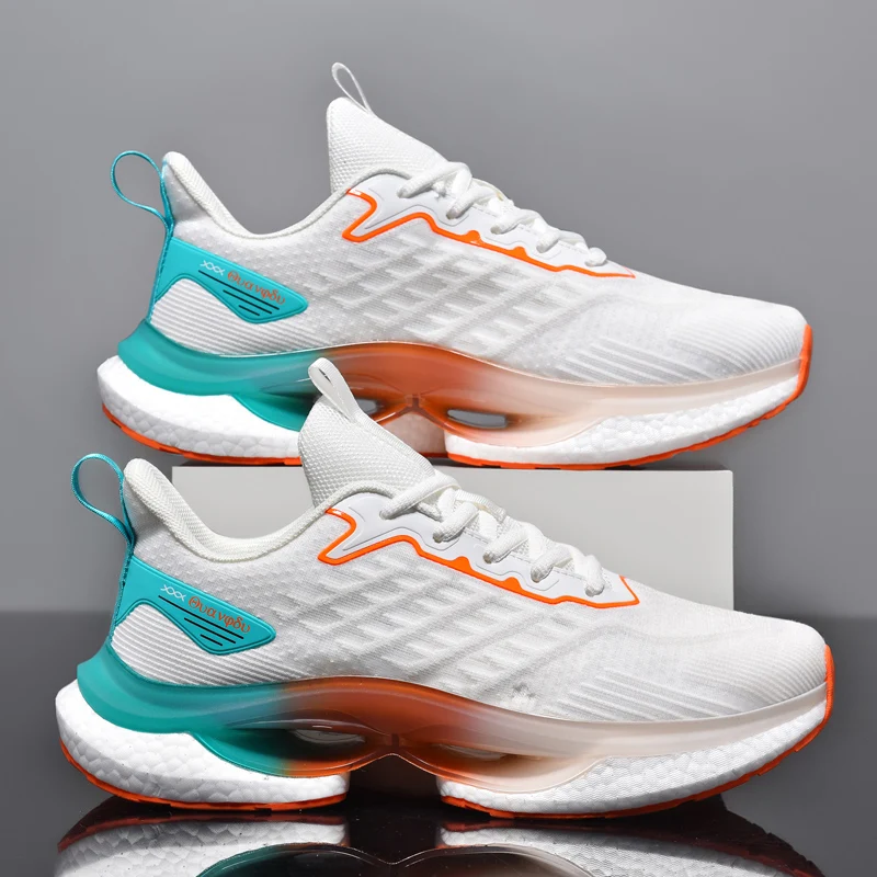 

New Arrive Spring Autumn Colorful Knit Casual Shoes MD Sole Sport Running Sneakers Men Shoes