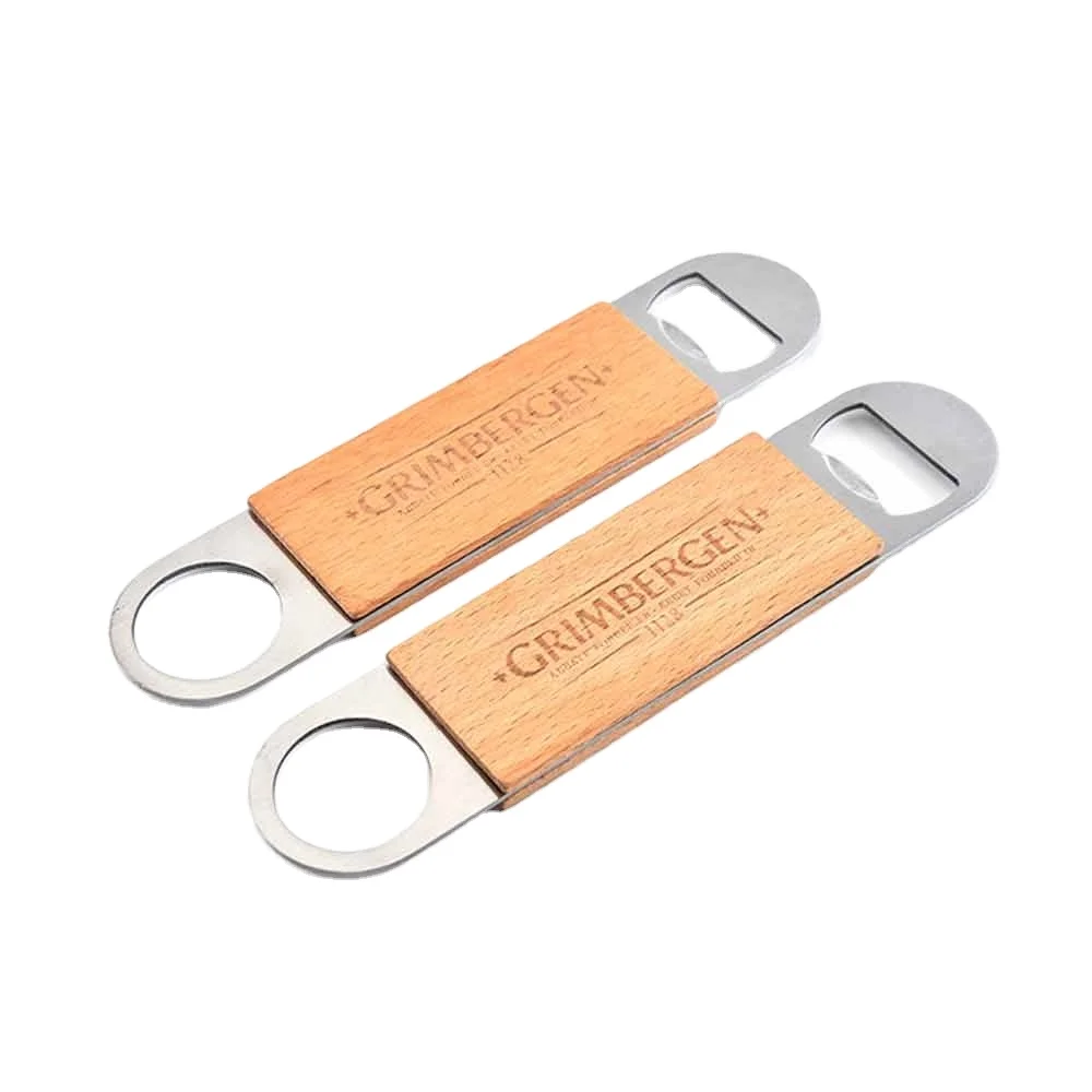 

Beer Opener Custom Logo Wholesale Wooden Bottle Opener High Quality Metal With Wood Handle Wooden Opener For Beer
