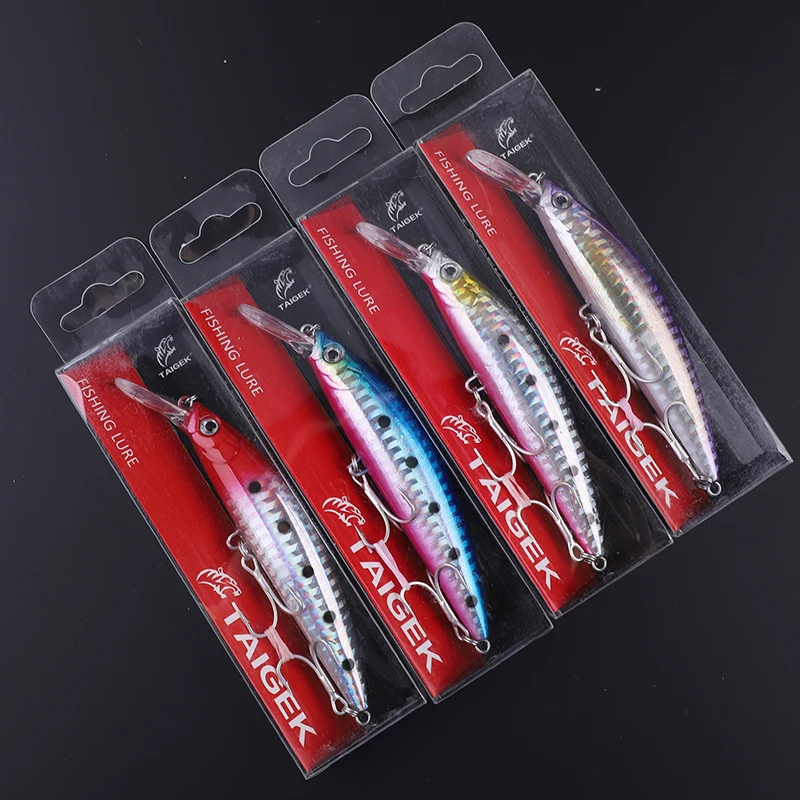 

TAIGEK 90mm 27g Deep Diving Sinking fishing lure deep minnow lures