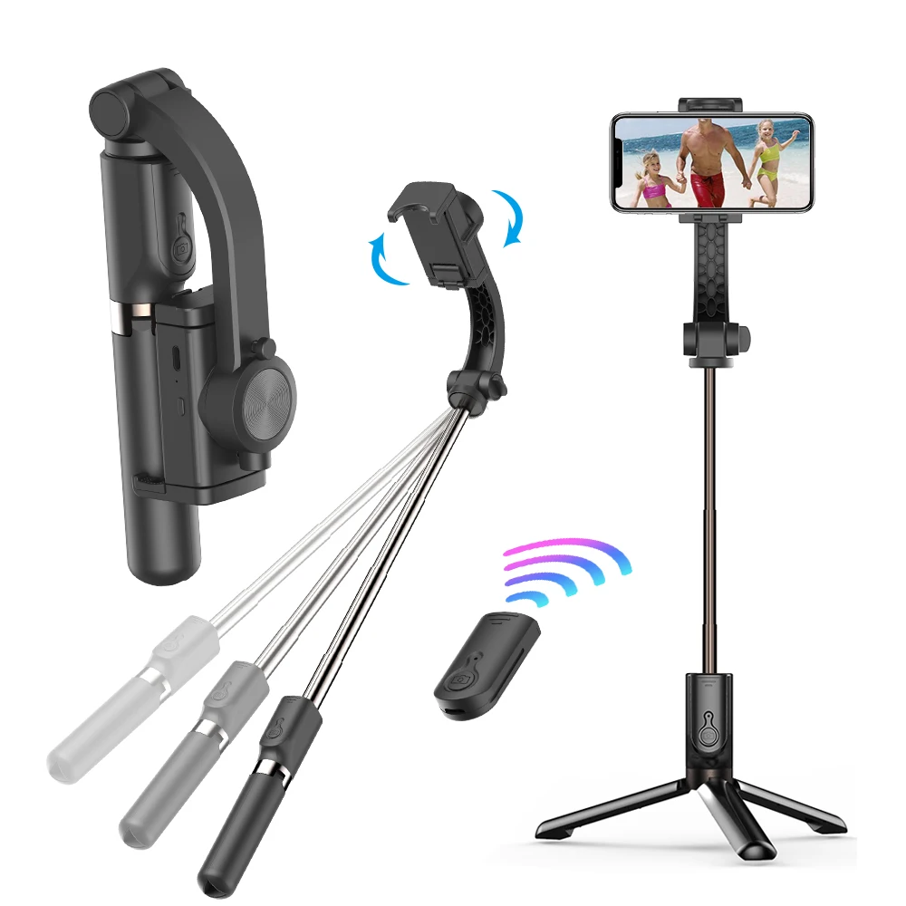 

L08 Mobile phone stabilizer anti-shake handheld gimbal vibrato video shooting selfie stick with tripod