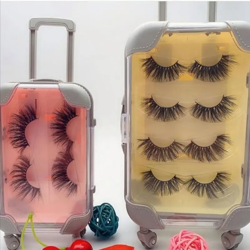 

Wholesale private label 25mm 3d mink eyelashes custom different colours lash packaging cases, Natural black