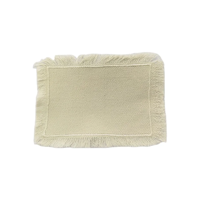 

Qualisub Rectangle Sublimation Hat Patch Blanks for DIY Printing, Beige/white