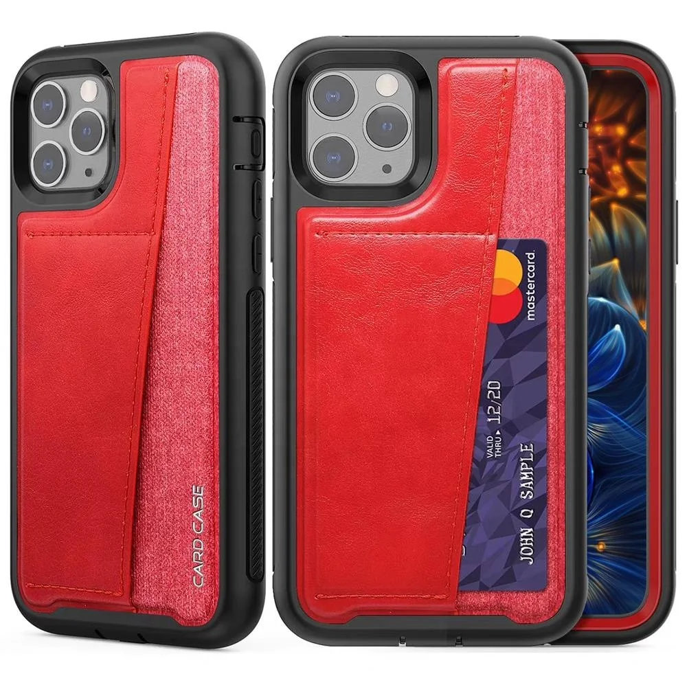 

Free Shipping Trend Product Multi Card Slots PU cell phone cover Wallet Case for iPhone 11 Pro Leather Case, 4 colors