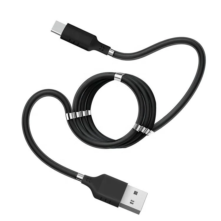 

NUOSHAN 2020 New Quick PD Fast Charge Phone Micro Usb Type C 8 Pin Strong Supercalla Self Winding Magnetic Charging Cable