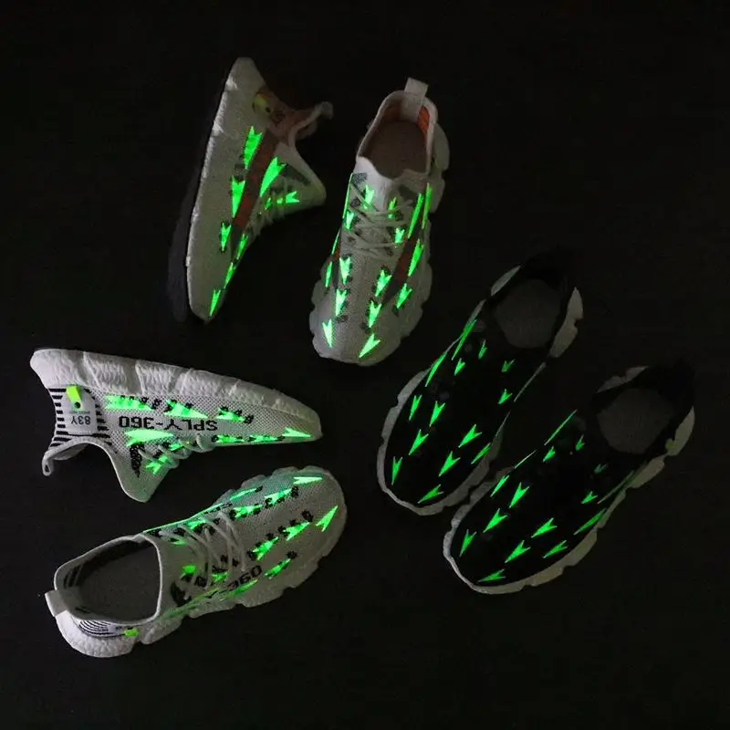 

Sepatu Sneaker Night Reflective Running Mesh Man's Casual Sports Shoes Men's Trendy Breathable Shoes Wholesale