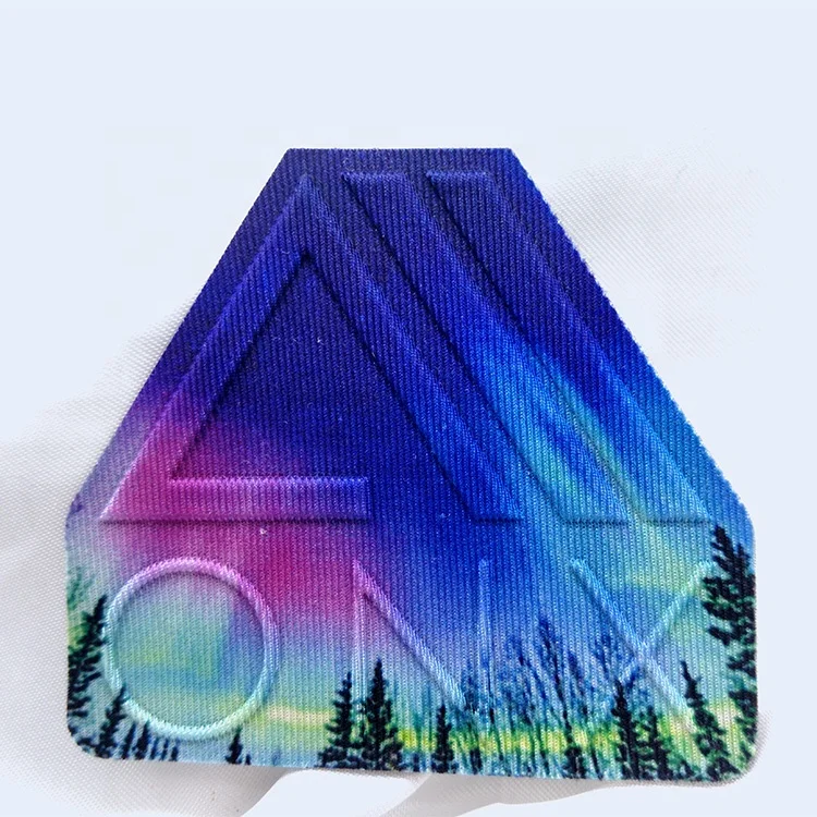 

Iron on Badges Manufacturer Custom Football Team Style 3D Logo Through-carved Rubber TPU Patch, Custom color