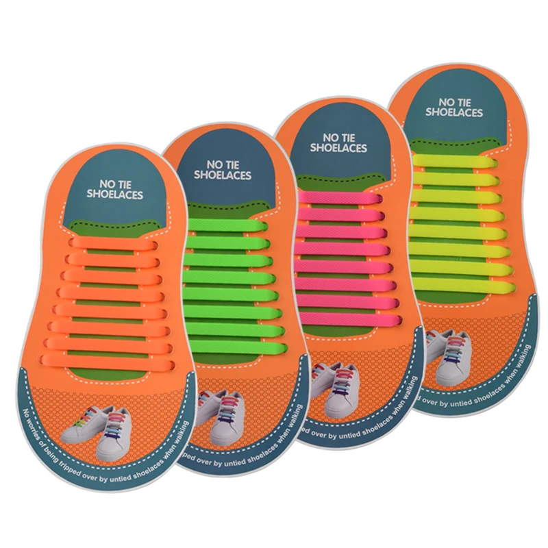 

Silicone Elastic Shoelace No Tie Silicone Lacci Delle Scarpe Shoelaces, Any pantone