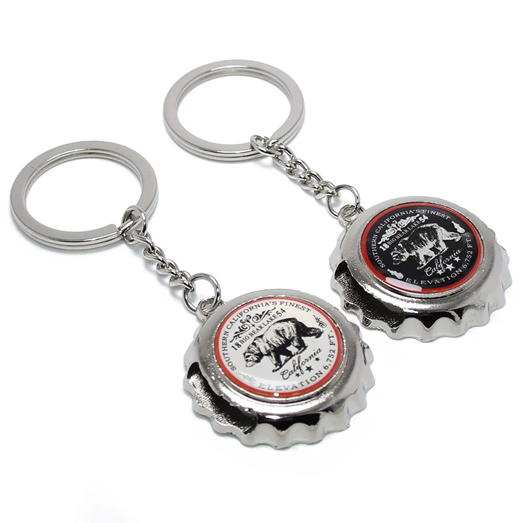 

Promotional Gifts Giveaways Beer Opener With Key Chain Ring Bottle Alloy Custom Print Metal Keychain Bottle Opener