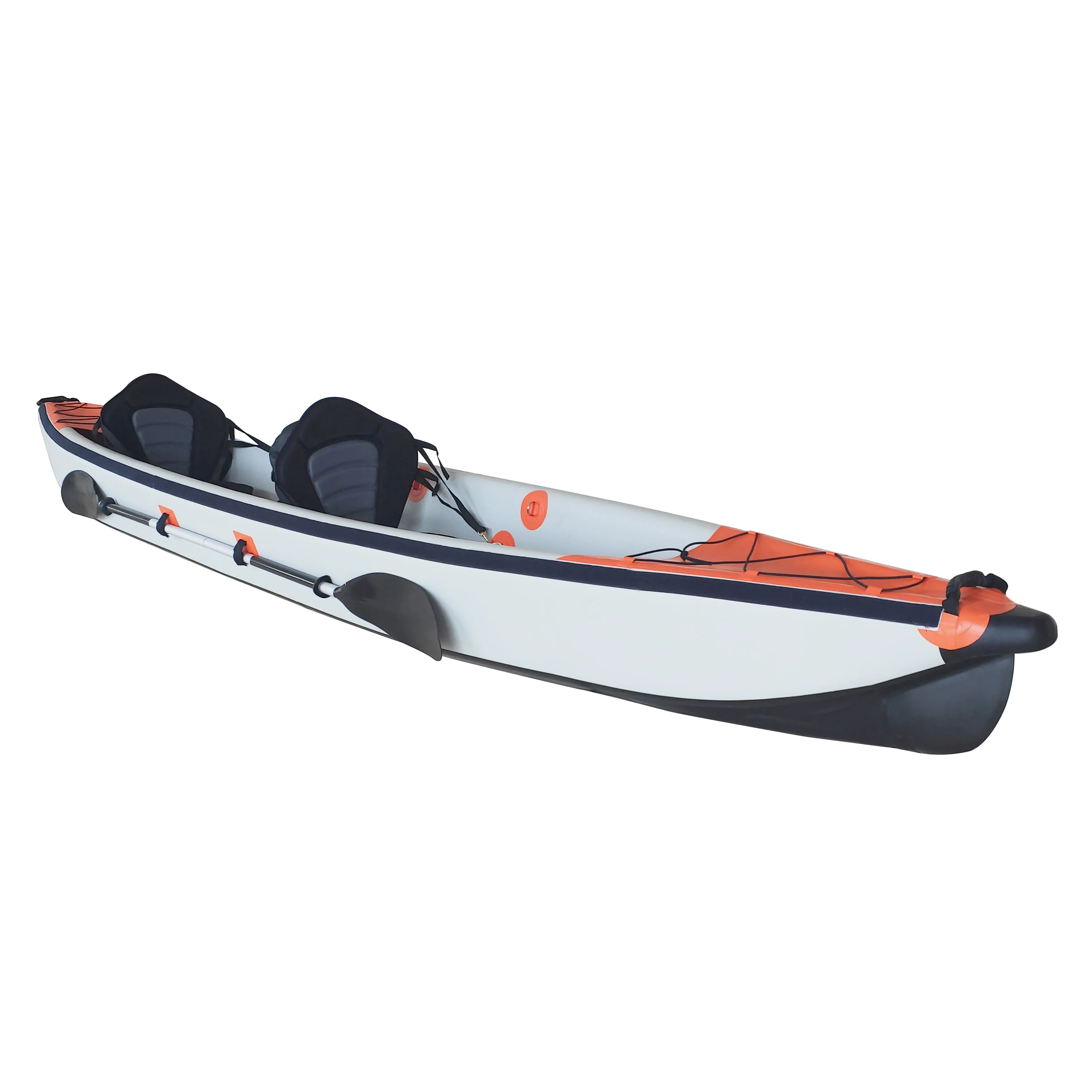 

Surfking 470x76cm Drop Stitch PVC Inflatable Fishing Kayak Boat with Aluminum Paddle