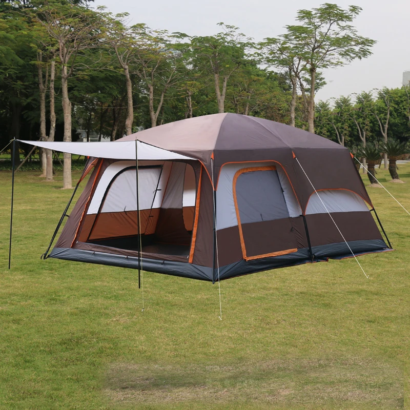 

Ultralarge Double Layer Outdoor Family Camping Tent Large Space Tent, Green