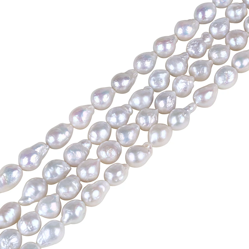 

11*14mm wholesale large irregular baroque freshwater pearls, White