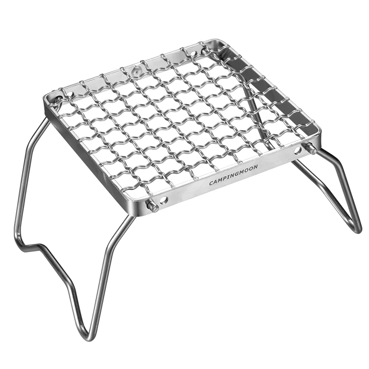 

Camping Cooking Stainless Steel Outdoor Portable Metal Bbq Grill, As shown