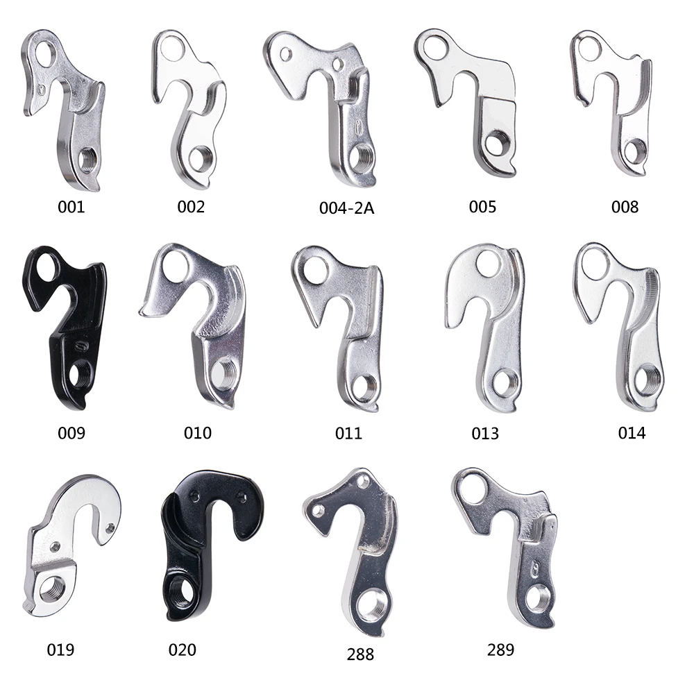 

Aluminum Alloy Cycling Road Bicycle Mountain Bike Frame MTB Gear Rear Derailleur Hanger Dropout Frame Tail Hook With Free Screws, Silver