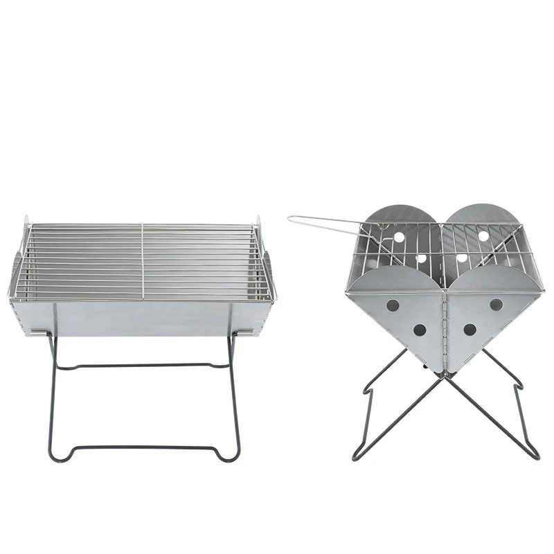 

Mini Design X Type Stable Support Outdoor Portable Folding Stainless Steel Charcoal BBQ Grill